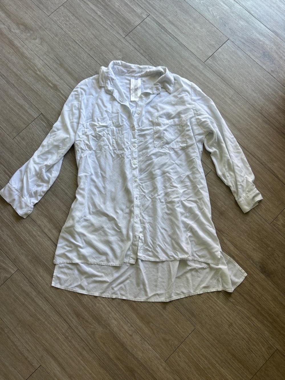 Button-Up High Low Tunic Dress shirt